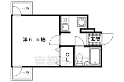 エイム二番町 1Kの間取図画像