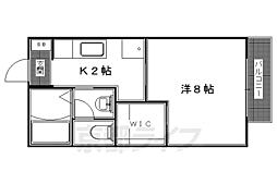 ヴィヴァーチェ・杉 1Kの間取図画像