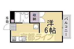 ベルメゾン2 1Kの間取図画像
