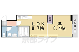 ノワールエブラン 1DKの間取図画像