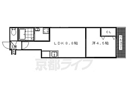 Plaisirs京都銀閣寺 1LDKの間取図画像