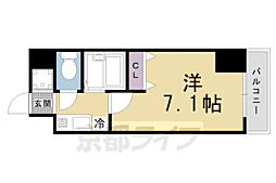 エクセレント御所西 1Kの間取図画像