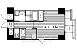 アスヴェル京都御所前 1Kの間取図画像