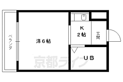 サニーヒルせき 1Kの間取図画像