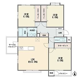 間取図画像 3LDK