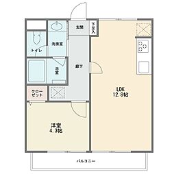 間取図画像 1LDK