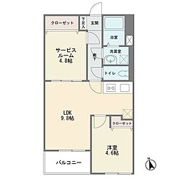 狛江コーポラス 1SLDKの間取図画像