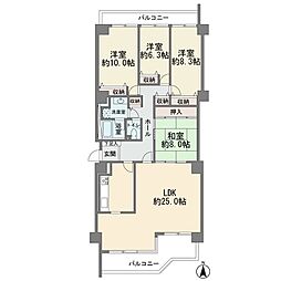 みはらしの家C棟 4LDKの間取図画像