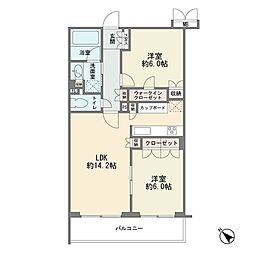 アイディーコート二子玉川 2LDKの間取図画像