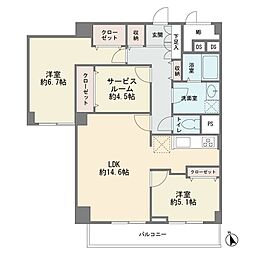 東本郷マンション 2SLDKの間取図画像