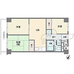 トーア川崎マンション 3LDKの間取図画像
