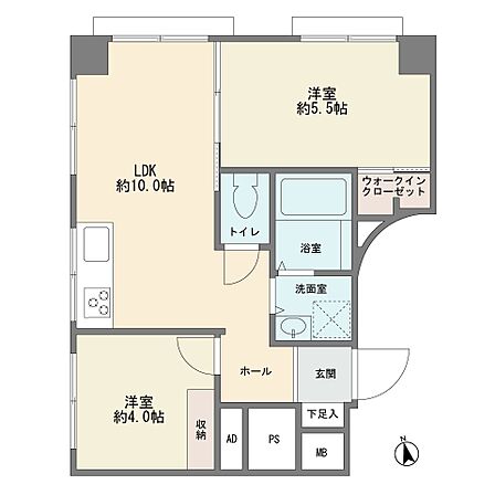 2LDK 間取り