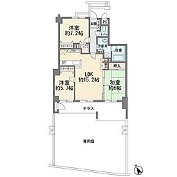 レリアコート中野島 3LDKの間取図画像