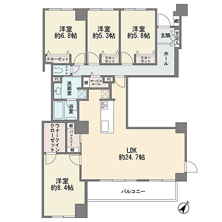 4LDK 間取り
