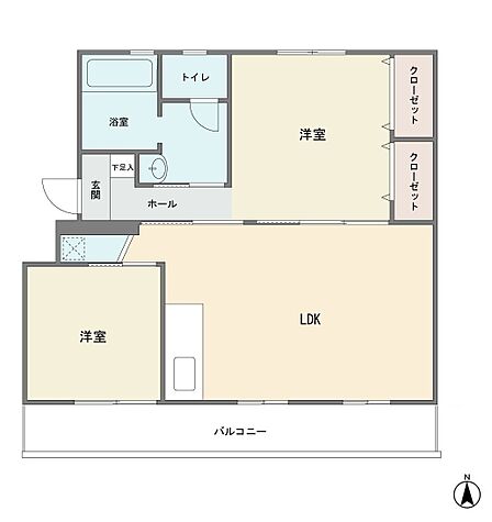 2階部分の南向き ワイドバルコニー 2LDK ペット飼育可能 総戸数544戸 新規フルリフォームです