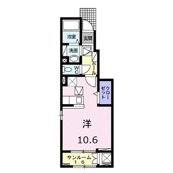 ベイル　ウィン　I 102｜山口県下関市富任町4丁目(賃貸アパート1R・1階・32.43㎡)の写真 その2