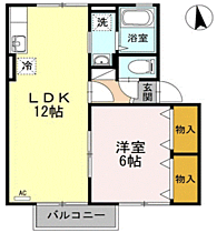 アンジェラス 202 ｜ 山口県下関市清末中町1丁目（賃貸アパート1LDK・2階・42.10㎡） その2