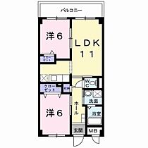 ハピネスタウン 203 ｜ 山口県下関市清末鞍馬3丁目（賃貸マンション2LDK・2階・55.00㎡） その2