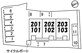 シャーメゾン清末 102 ｜ 山口県下関市清末鞍馬1丁目（賃貸アパート1LDK・1階・43.34㎡） その3