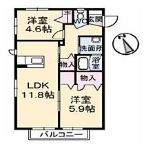 シャーメゾン名池 104 ｜ 山口県下関市名池町（賃貸アパート2LDK・1階・52.93㎡） その2