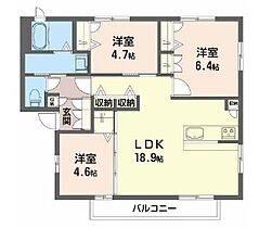 KW-1 201 ｜ 山口県下関市彦島江の浦町1丁目（賃貸アパート3LDK・2階・70.93㎡） その2