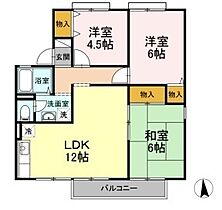 ジュビロやすなり 202 ｜ 山口県下関市一の宮町4丁目（賃貸アパート3LDK・2階・62.90㎡） その2