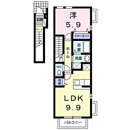 プレッソ・Ｕ　I番館 2階1LDKの間取り