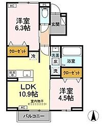 間取図画像 2LDK