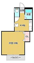 サンエイハイツ西嶋 1Kの間取図画像