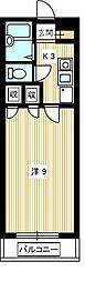 アーバン21 1Kの間取図画像