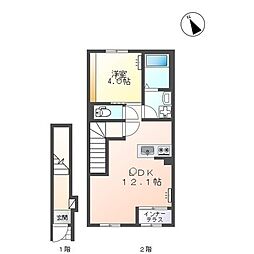 ハルカ 1LDKの間取図画像