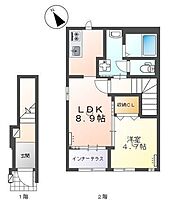 ARCOBALENO 203 ｜ 山口県宇部市西宇部南2丁目（賃貸アパート1LDK・2階・42.34㎡） その2