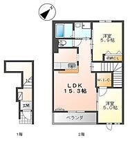 サンコート・ヒル 203 ｜ 山口県宇部市亀浦2丁目（賃貸アパート2LDK・2階・61.16㎡） その2