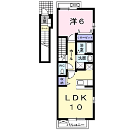 ビエントパラーシオ 1LDKの間取図画像
