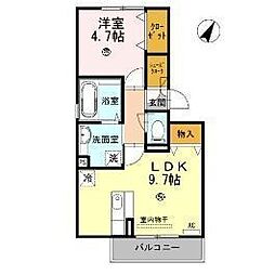 エミネンス 1LDKの間取図画像