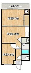 シンセリティ小串 2DKの間取図画像