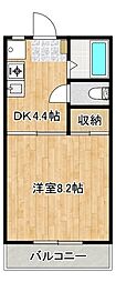 ブライトヒルズ医大前N 1Kの間取図画像