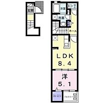 フリーデン 203 ｜ 山口県防府市東三田尻1丁目（賃貸アパート1LDK・2階・38.81㎡） その2