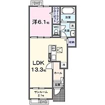 セレーナβ 102 ｜ 山口県防府市岩畠2丁目（賃貸アパート1LDK・1階・50.05㎡） その2