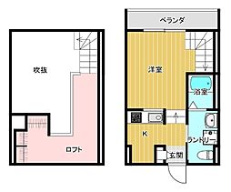 リバティ田島 1階1SKの間取り