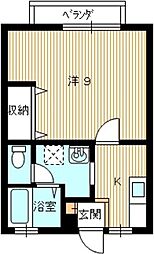 ルミエール33 1Kの間取図画像