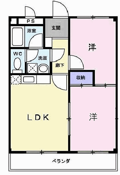 サニーハイツ 302｜兵庫県小野市本町１丁目(賃貸アパート2LDK・3階・45.00㎡)の写真 その2