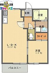 ファイブスターレジデンス石神 1LDKの間取図画像