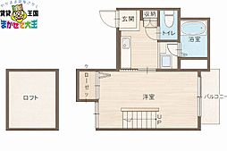 Wisteria17 1Kの間取図画像