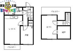 クレストモア2 1LDKの間取図画像