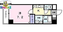 フリーデンST 1Kの間取図画像