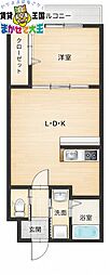 アヴェニール小菅 1LDKの間取図画像