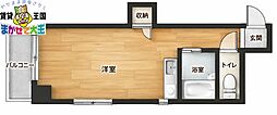 U-フラット ワンルームの間取図画像