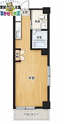 COCO今博多町 1Kの間取図画像