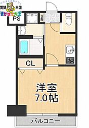 DINO馬町 1Kの間取図画像